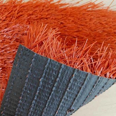 Brick Red 40mm Pile Height 12000 Dtex Football Artificial Turf for Sports Venues