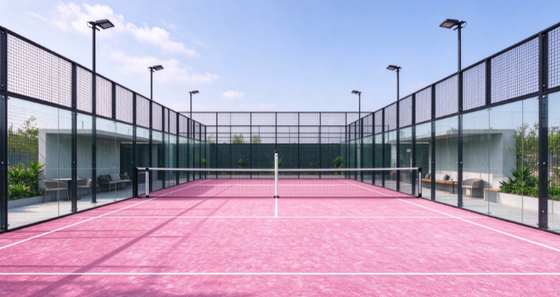 FEP Certified 12mm Pile Height Padel Artificial Grass with Customizable Colors for Professional Padel Courts