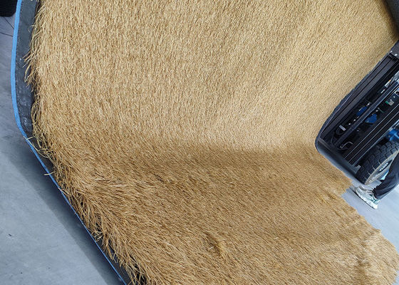 quality  120mm Durable Polyethylene Synthetic Thatch Roof Lightweight Artificial Thatch Roof With Withered Color factory