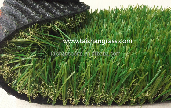 38mm Playground Artificial Grass High Density For Kindergartens 40mm Latex Coating Low Maintenance Anti Friction High Permeability