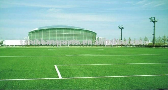 Green Football Artificial Turf Dtex 11200 WIth CPP+LENO Backing And SBR Latex Coating Low Maintenance