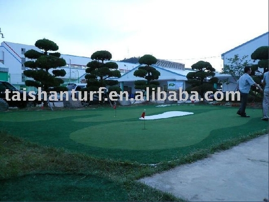 Green Football Artificial Turf Dtex 11200 WIth CPP+LENO Backing And SBR Latex Coating Low Maintenance