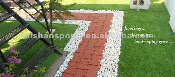 PU Coating Landscape Artificial Grass with FIFA And FIH Double Certification and Flat Shape Yarn for High Durability