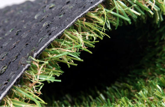 140 Stitches/M Hybrid Artificial Grass with 25mm Pile Height and SBR Latex Adhesive for Realistic Appearance in Gardens