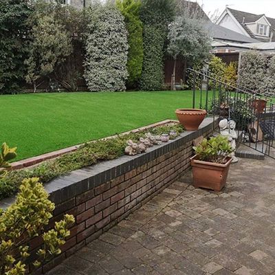 Any Length Landscape Artificial Grass Flat Shape Yarn FIFA FIH Double Certification