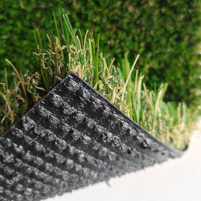 Three Types Of Grass Shapes Mixed 38mm Outdoor Green Artificial Grass With Low Maintenance and excellent texture
