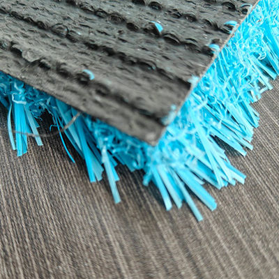 25mm Pile Height Anti Static UV Resistant Artificial Grass with Customizable Blue Surface