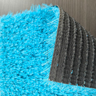 25mm Pile Height Anti Static UV Resistant Artificial Grass with Customizable Blue Surface