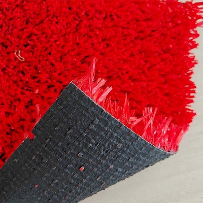 25mm Red Artificial Fake Tennis Grass Low Maintenance Multi Functional  Astro Turf For Tennis Sports And Other Activities
