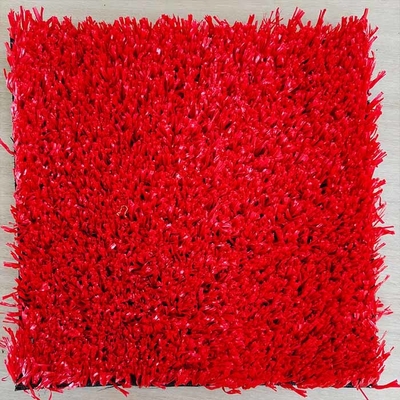 25mm Red Artificial Fake Tennis Grass Low Maintenance Multi Functional  Astro Turf For Tennis Sports And Other Activities