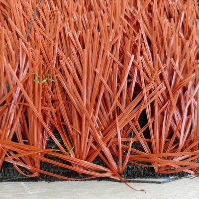 Brick Red 40mm Pile Height 12000 Dtex Football Artificial Turf for Sports Venues