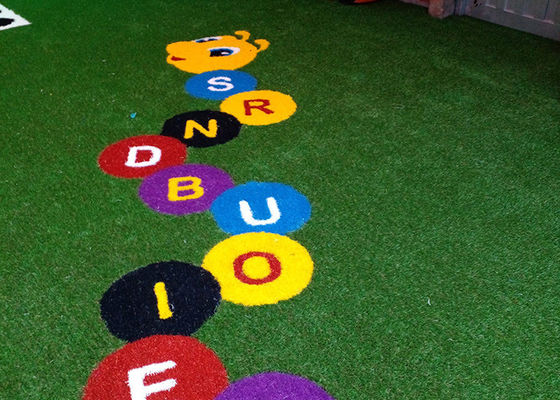 15mm Pile Height Customized Pictures UV Resistance Artificial Grass Synthetic Turf for Sports and Leisure