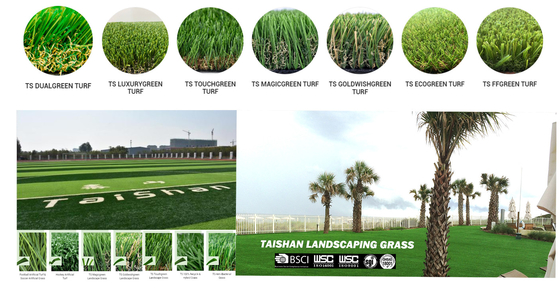 30mm Pile Height Landscape Turf Grass 12400 Dtex 60mm