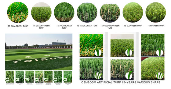 60mm Pile Height 12400 Dtex C Spine Shape Artificial Turf for Landscape Grass Applications