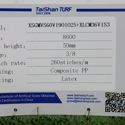 50mm Pile Height 9600 Dtex UV Resistance Artificial Grass for Leisure Landscaping