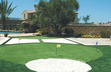 Golf Artificial Turf with 17mm Pile Height High Density and PU Adhesive for Synthetic Putting Greens