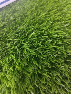 25mm Non-Infill Green Artificial Grass PP+PP Backing PE Material Little Sand Needed Drainage Holes Football Courts Stadiums No Need Rubber