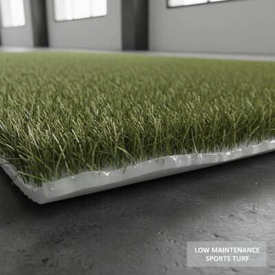 Non-Infill Artificial Grass With 30mm Pile Height And Transparent Latex Glue For Sports Turf 12400 Dtex Low Maintenance