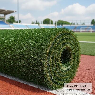 40mm Pile Height Football Artificial Turf with 12000 Dtex and UV Resistance for Sports Courts