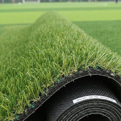50mm Pile Height 12000 Dtex 130 Stitches Per Meter Football Artificial Turf for Sports Fields