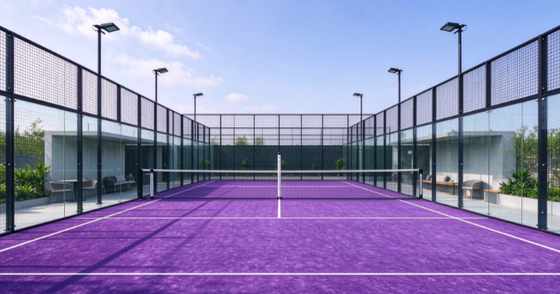FEP Certified 12mm Pile Height Padel Artificial Grass with Customizable Colors for Professional Padel Courts