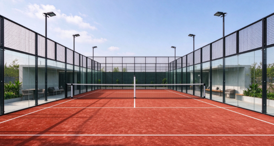 FEP Certified 12mm Pile Height Brick Red Color Padel Artificial Grass for Professional Padel Courts