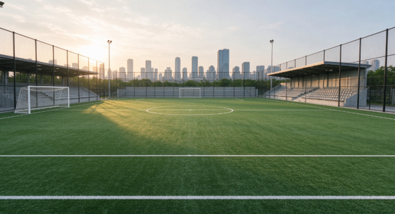 16500 Dtex PU Coating Football Artificial Turf with 50mm Pile Height for Daily Practices and International Competitions
