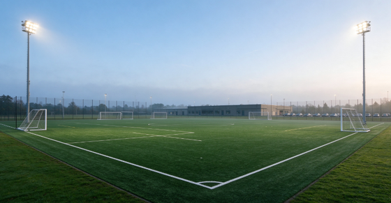 16500 Dtex PU Coating Football Artificial Turf with 50mm Pile Height for Daily Practices and International Competitions