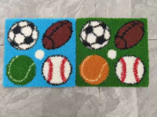 Pictured Artificial Grass Pictured Artificial Turf 40mm Football Turf Customized Logos