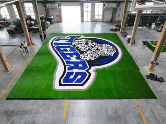 Pictured Artificial Grass Pictured Artificial Turf 40mm Football Turf Customized Logos