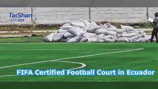 Newly Installed FIFA Certified Football Court in Galápagos Islands of Ecuador